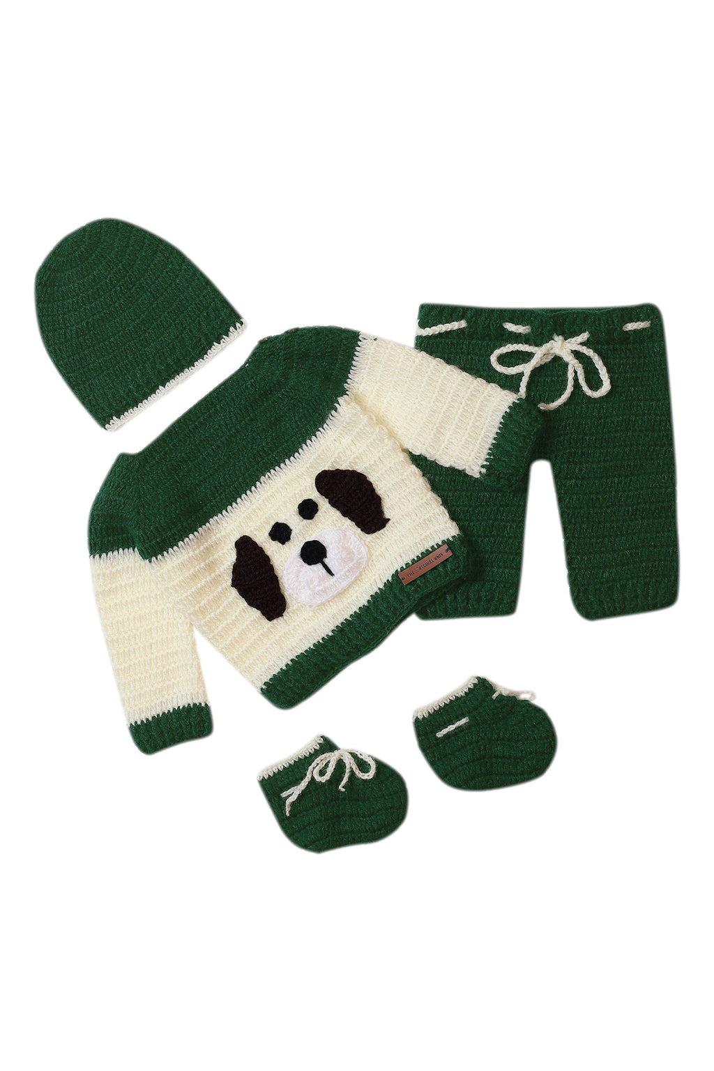 Cozy Pup Dreams - Bottle Green & Off White