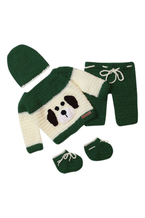 Cozy Pup Dreams - Bottle Green & Off White