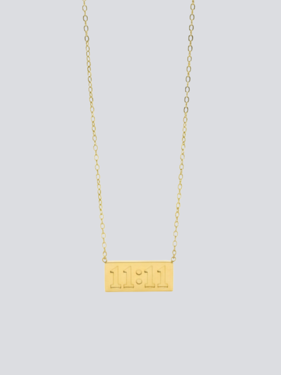 Angel Number 11:11 Engraved Golden Chain Necklace