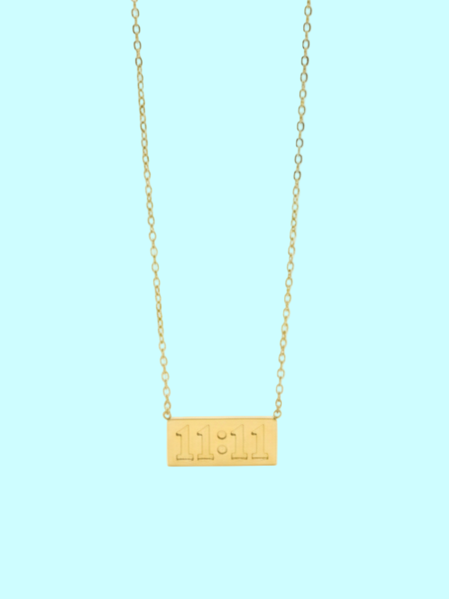 Angel Number 11:11 Engraved Golden Chain Necklace