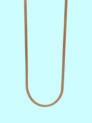 Anti Tarnish Rose Gold Plated Flat Snake Chain