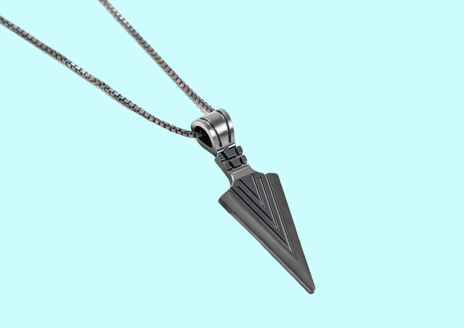 Arrowhead Oxidised Pendant