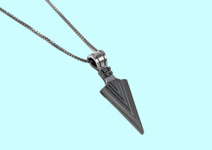 Arrowhead Oxidised Pendant