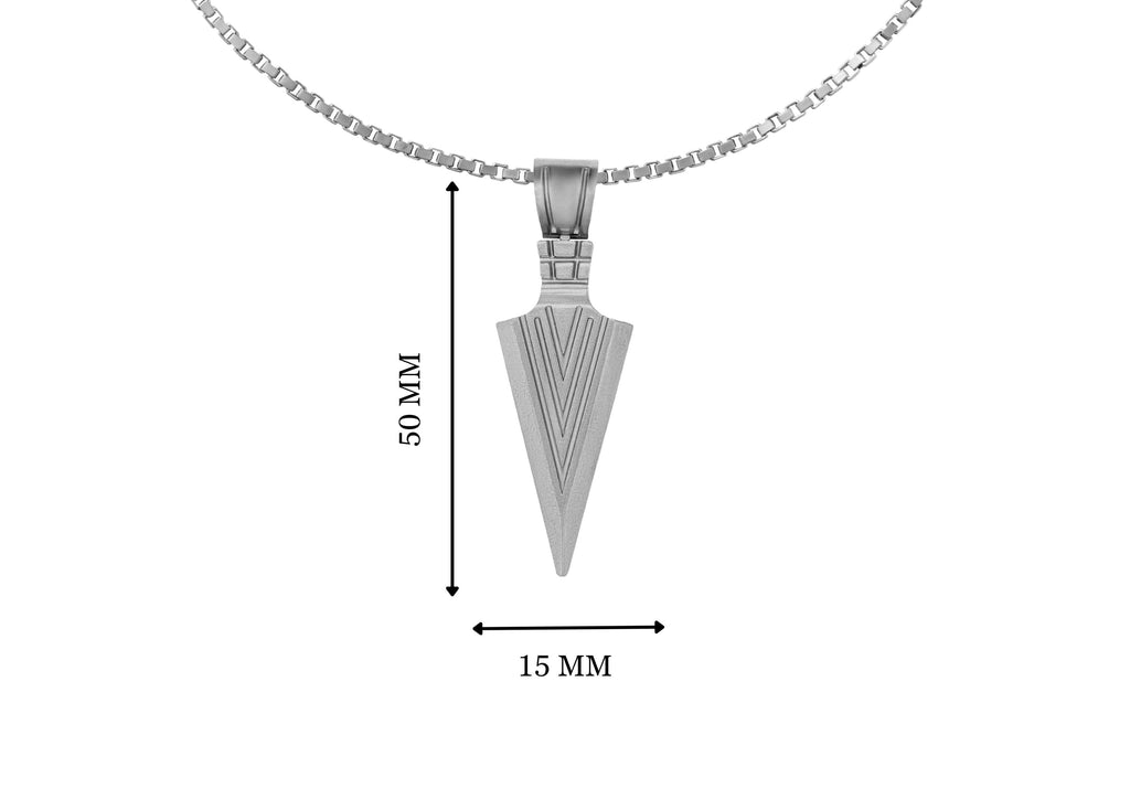 Arrowhead Oxidised Pendant
