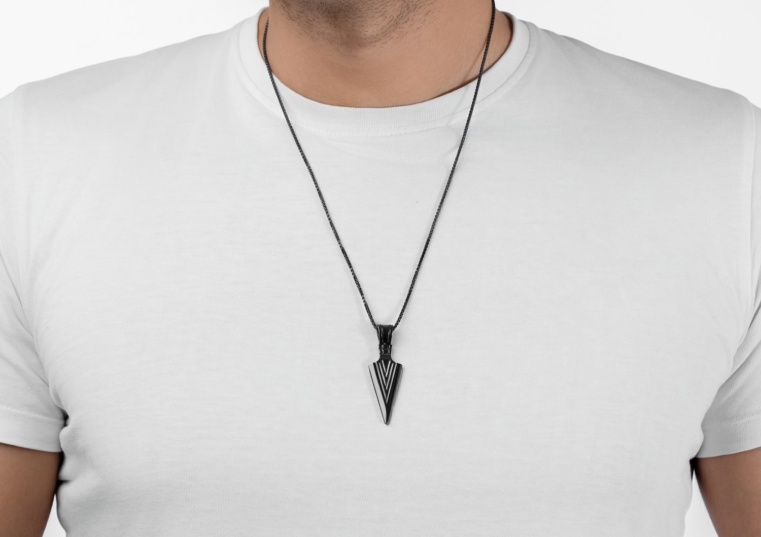 Arrowhead Oxidised Pendant