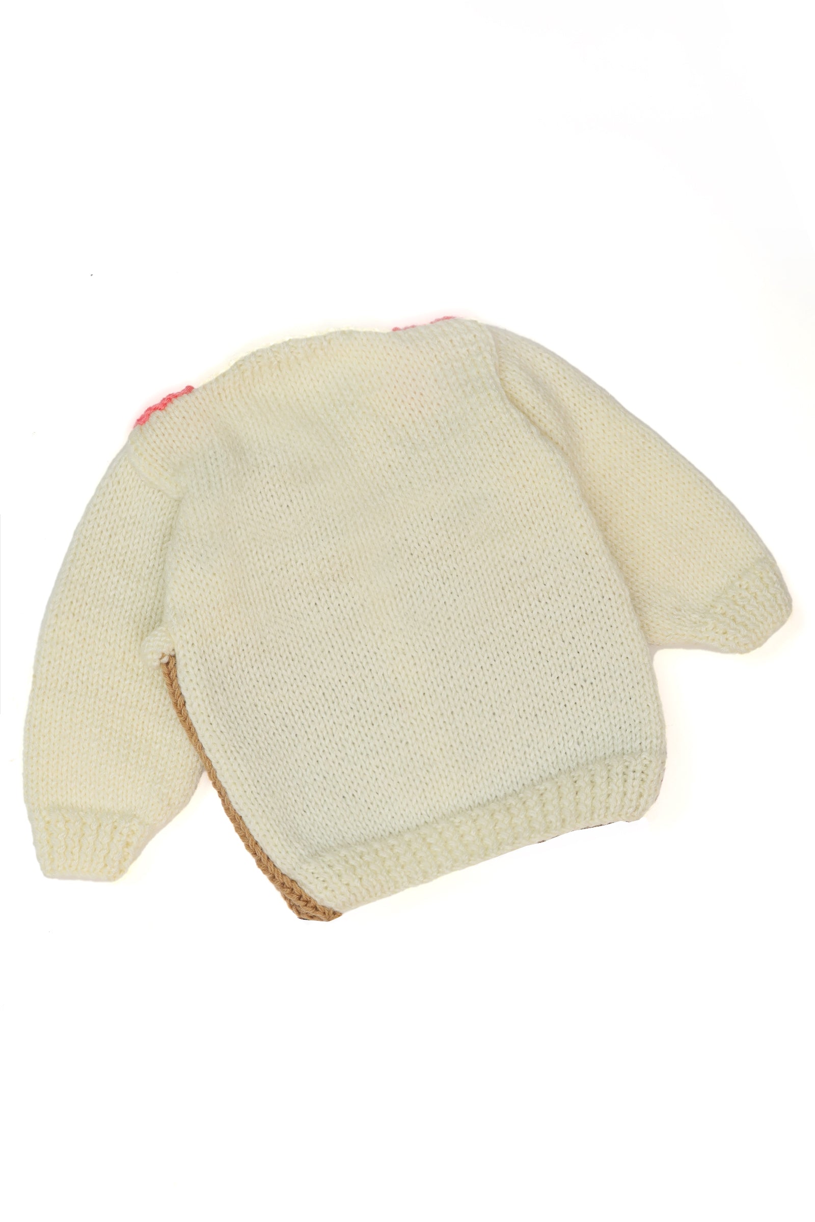 Choco Sprinkle Knitted Cardigan - Cream & Beige