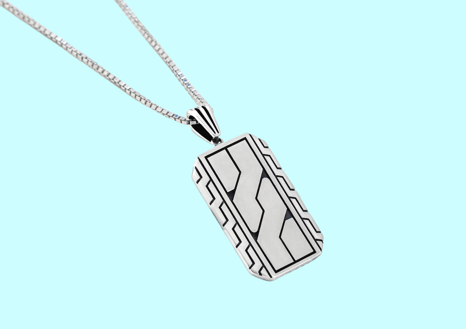 Geometric Dog Tag Pendant