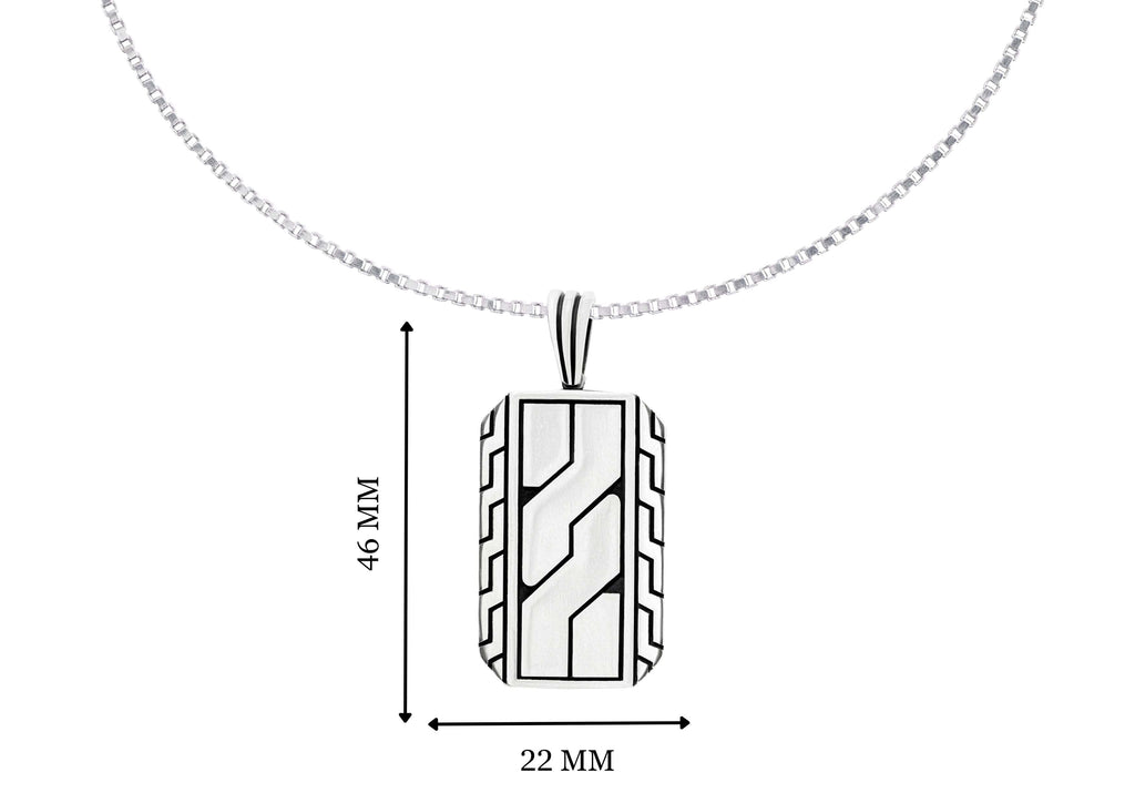 Geometric Dog Tag Pendant