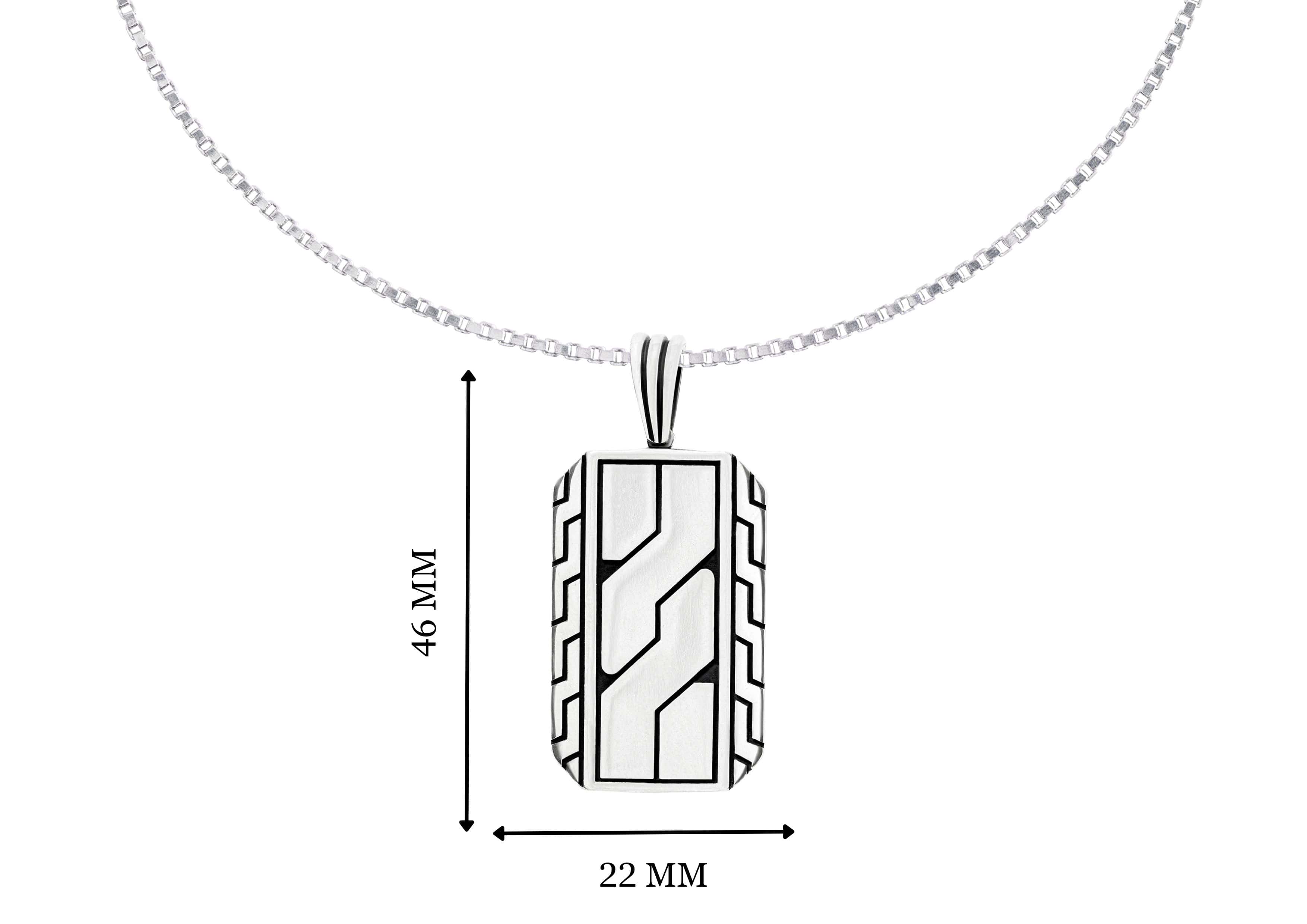 Geometric Dog Tag Pendant