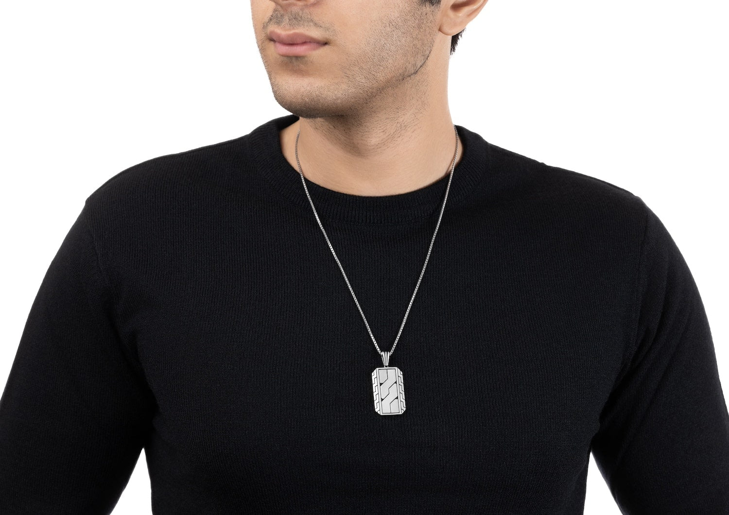 Geometric Dog Tag Pendant