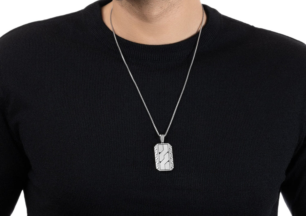 Geometric Dog Tag Pendant
