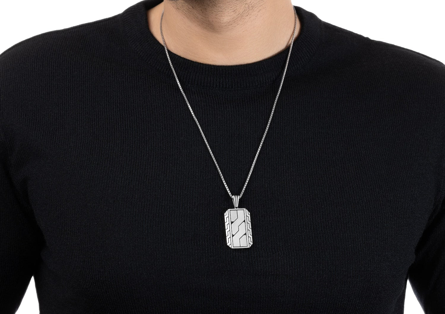 Geometric Dog Tag Pendant