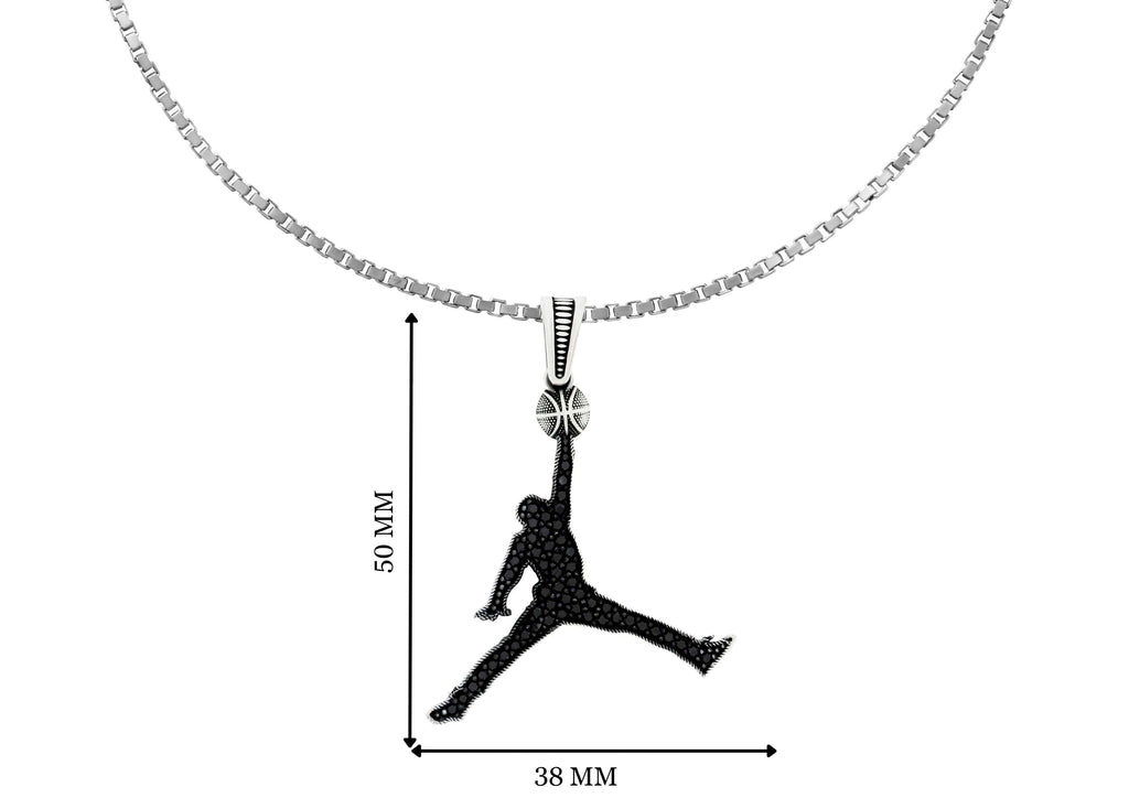 Jordan Dark Iced Pendant