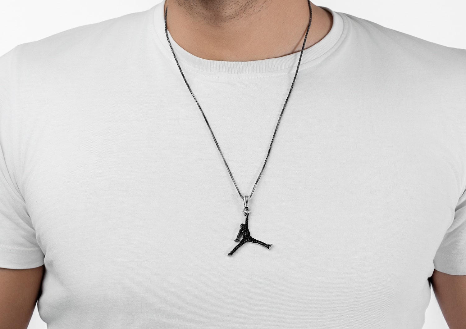 Jordan Dark Iced Pendant