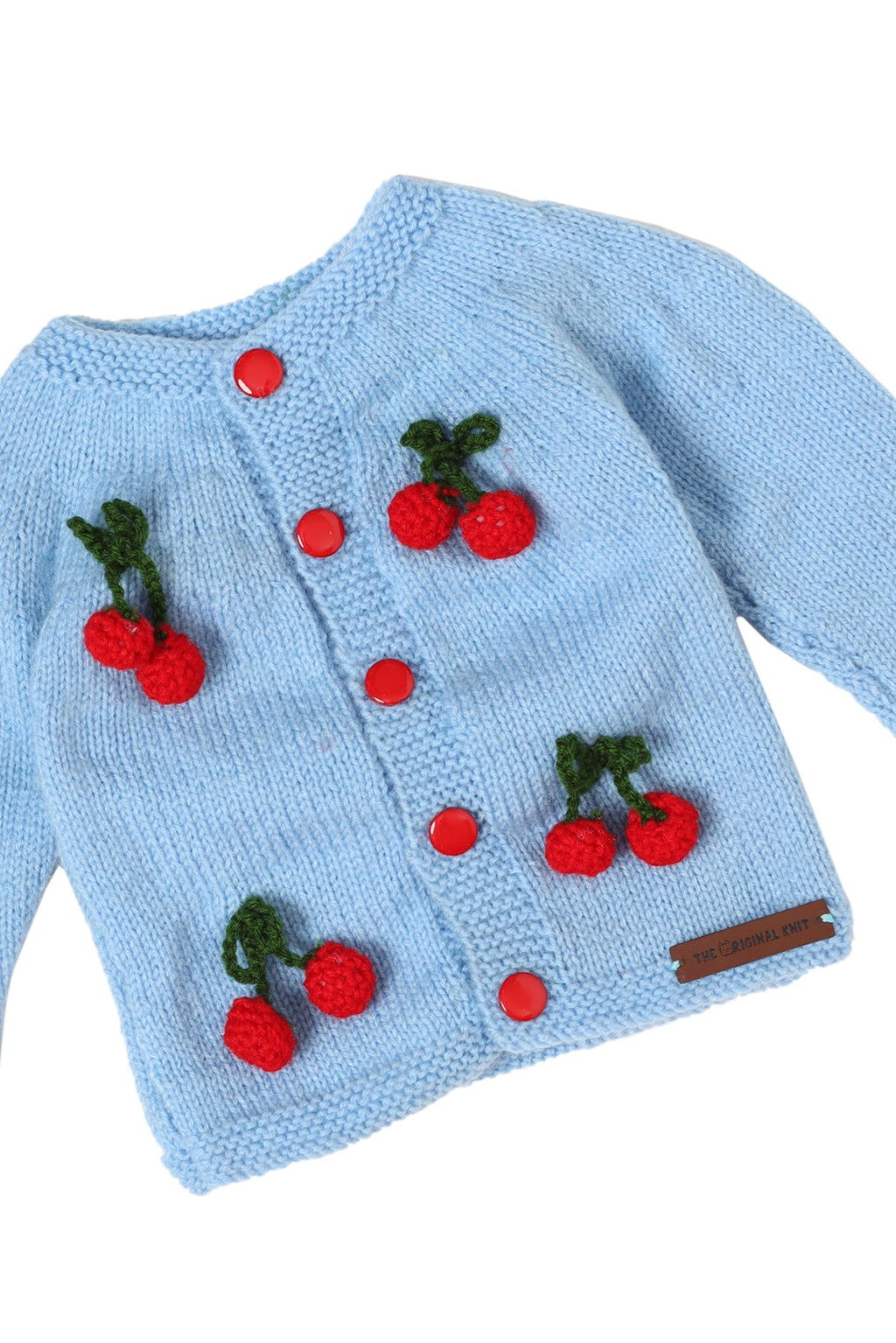 Cherries on Top Sweater Set- Ice Blue