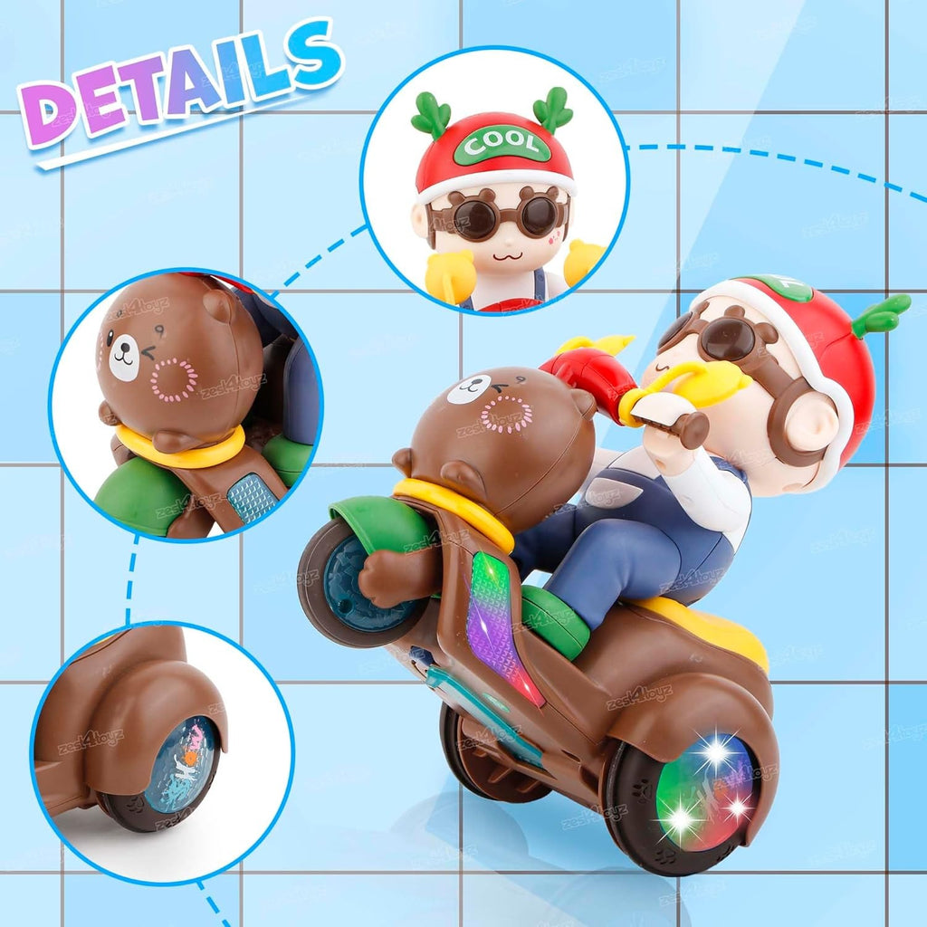 360 Degree Rotating Battery Operated Stunt Tricycle