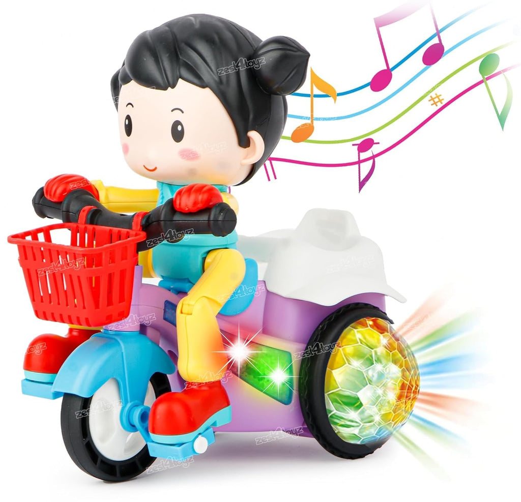 360 Degree Rotating Battery Operated Stunt Tricycle